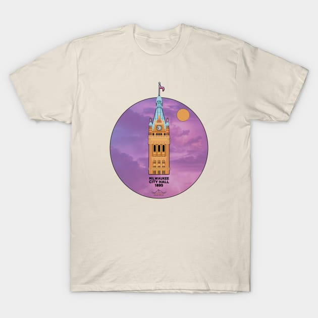 Milwaukee City Hall • MKE WI T-Shirt by The MKE Rhine Maiden